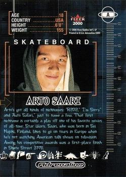 2000 Fleer Adrenaline - Autographs #A Arto Saari Back